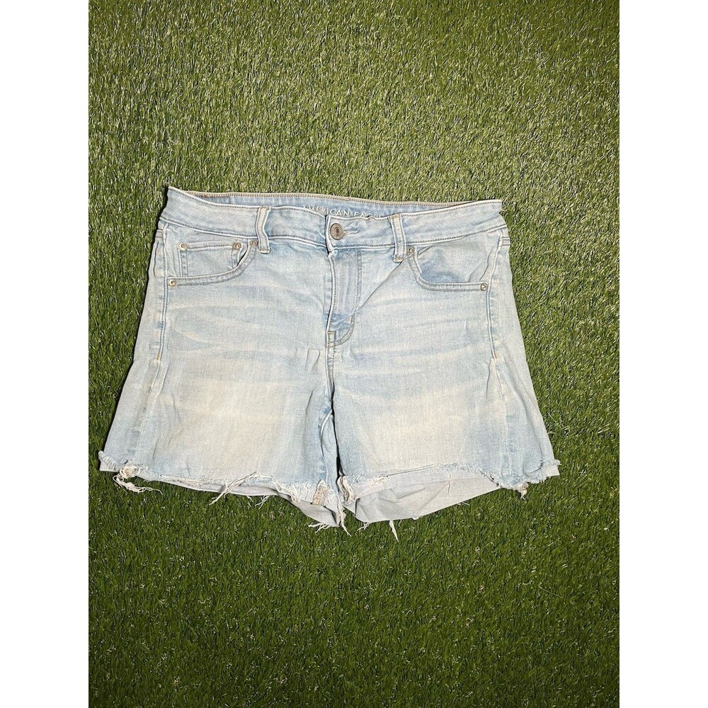 American Eagle Outfitters Cut Off Denim Shorts - Women's 14 Light Blue